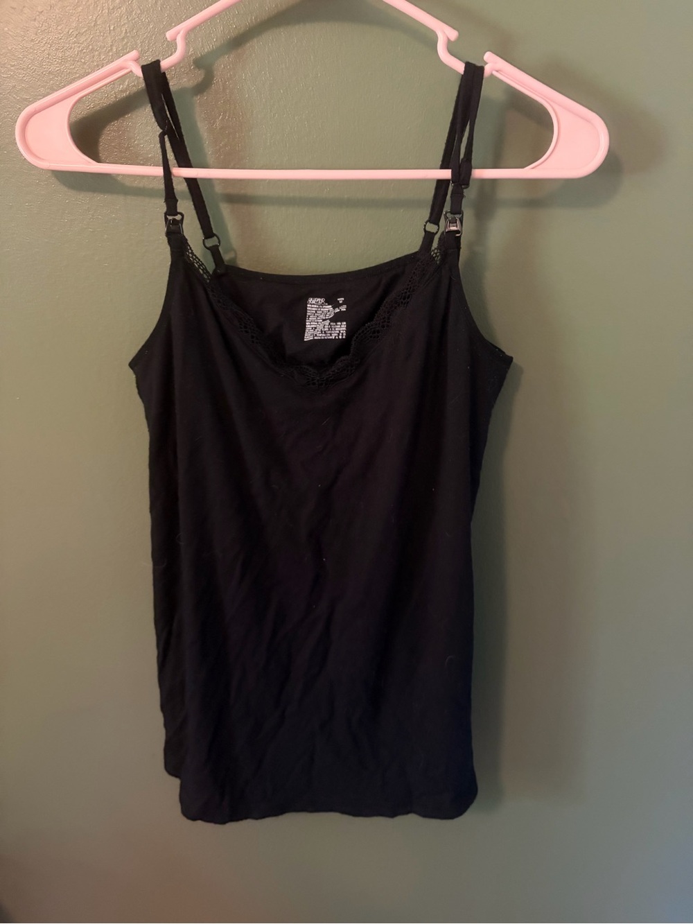 target Black Lace-Trim Nursing Tank Top - Women's